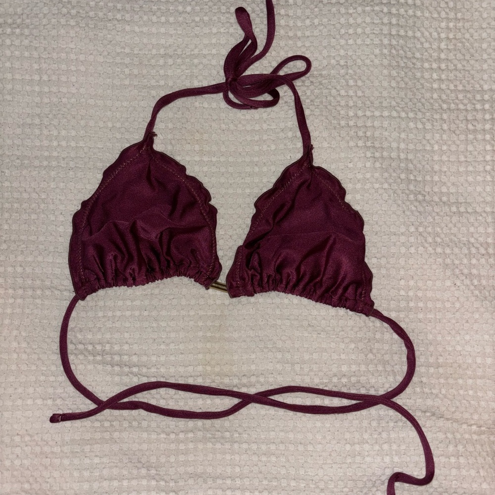 Rio de sol sparkly Purple Triangle Bikini Top